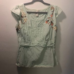 Xl Anthropologie embroidered top
